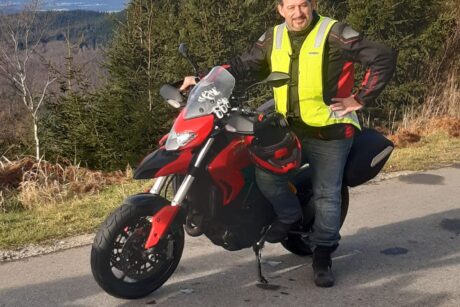 Schräglagentraining Sembach — Teilnehmer in der Kurve