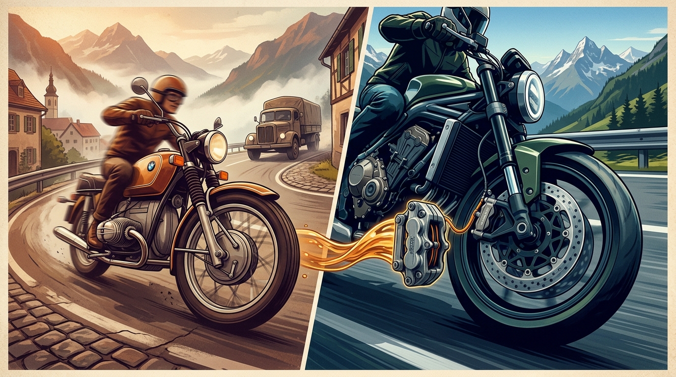 Scheibenbremse vs. Trommelbremse Evolution