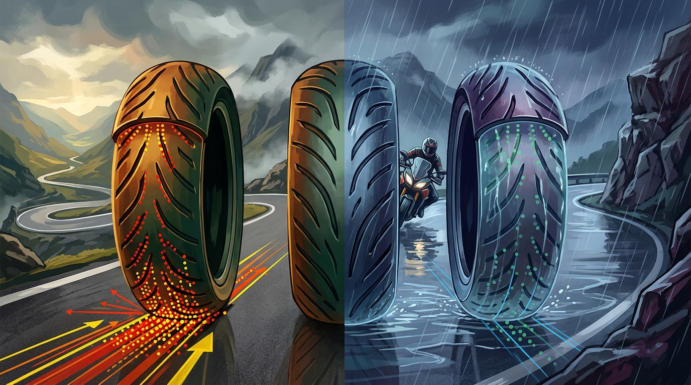 Haftung und Grip bei Nässe