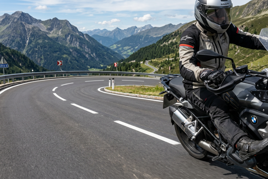 Motorradfahrer plant Traum-Tour