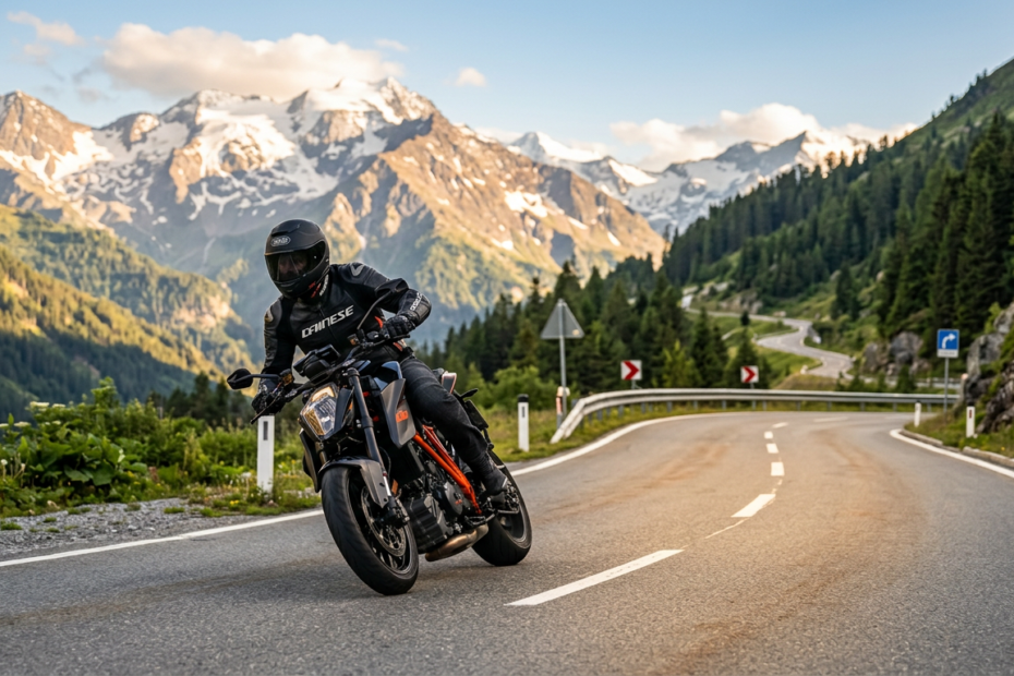 Motorradfahrer Konzentration lange Tour