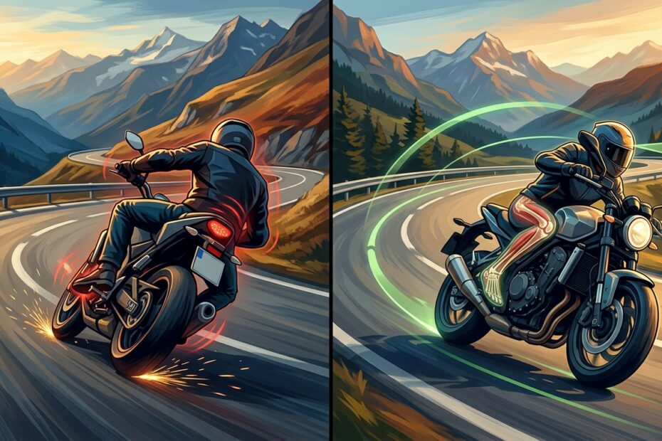 Fußrastenstellung: Wie deine Füße die Schräglage beeinflussen