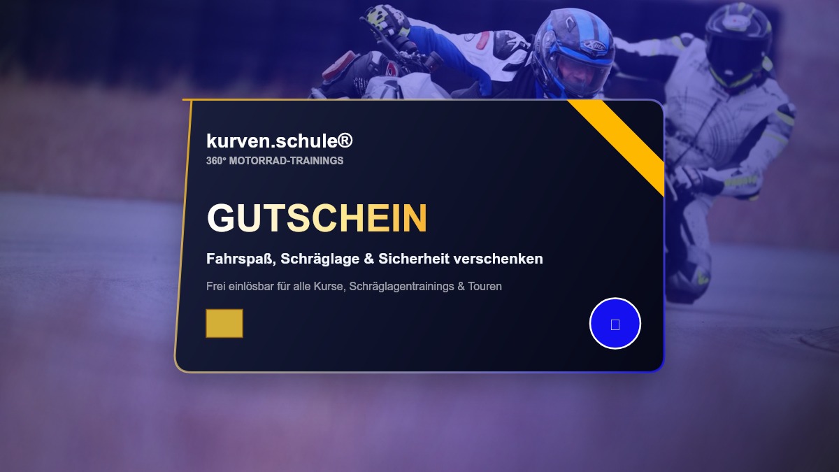 ks gutschein karte Motorradtraining Gutschein bei kurven.schule®